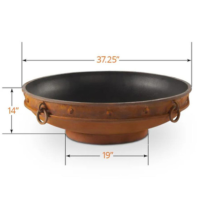 37 pouces survivant à l'acier autour du feu en acier Pit Portable Camping Brazier Outdoor