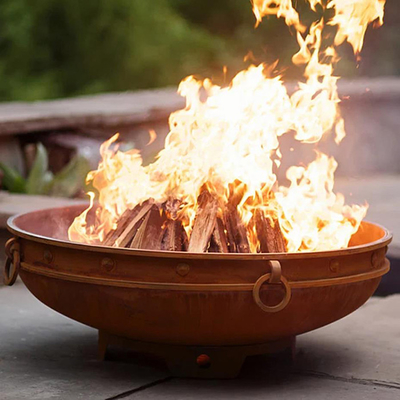 37 pouces survivant à l'acier autour du feu en acier Pit Portable Camping Brazier Outdoor