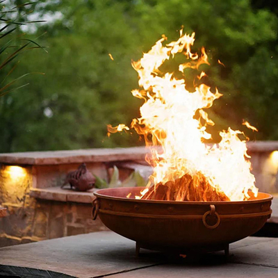 37 pouces survivant à l'acier autour du feu en acier Pit Portable Camping Brazier Outdoor
