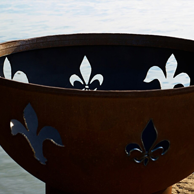 Le feu extérieur en acier Pit Patio Garden Fire Bowl Rusty Fire Pit de Corten