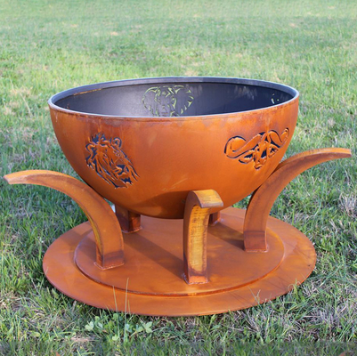 Le feu en acier extérieur Pit Pre Rusted For Garden de Corten de 58 pouces