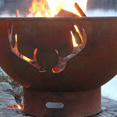 Laser en acier profond de PitWith du feu de fumée de Corten de grande taille le bas a coupé le modèle