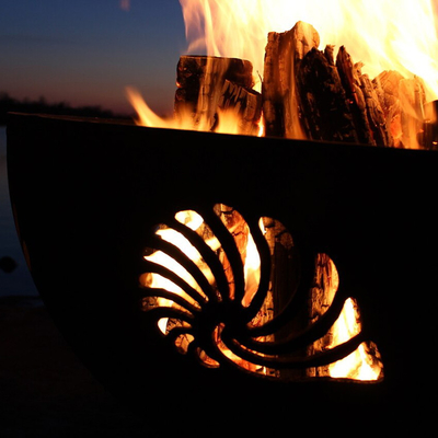 36 pouces pré se sont rouillés Corten Firepits en acier extérieur avec la patine d'oxyde