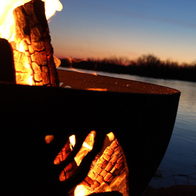 Le feu en acier Pit Laser Cut Animal Fire Pit Camping Wood Burning Bonfire de Corten
