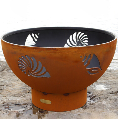 36 pouces pré se sont rouillés Corten Firepits en acier extérieur avec la patine d'oxyde