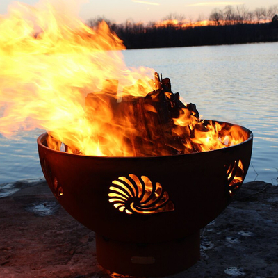 36 pouces pré se sont rouillés Corten Firepits en acier extérieur avec la patine d'oxyde