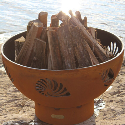 36 pouces pré se sont rouillés Corten Firepits en acier extérieur avec la patine d'oxyde