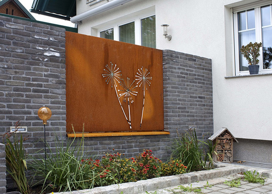 Le pissenlit de coupe de laser modèle Corten le jardin qu'en acier examine la décoration