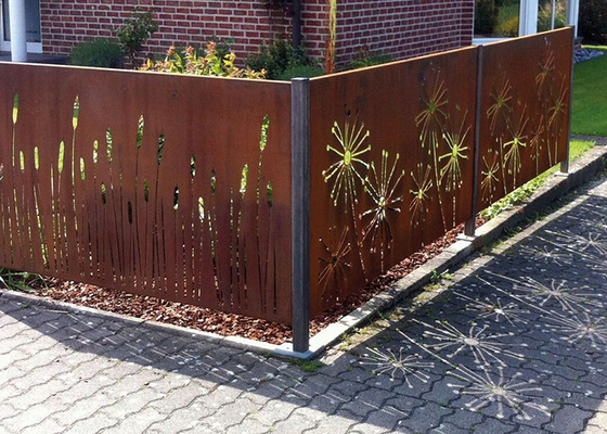 Le pissenlit de coupe de laser modèle Corten le jardin qu'en acier examine la décoration