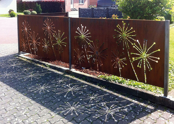 Le pissenlit de coupe de laser modèle Corten le jardin qu'en acier examine la décoration