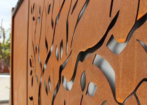 Conception Rusty Corten Steel Privacy Screens 600*1200mm décoratifs de chêne