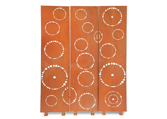 le jardin en métal de 1800x900mm ornemente Corten les écrans décoratifs qu'en acier entourent le modèle