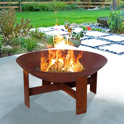Le bois a alimenté l'utilisation de conservation chaude de jardin de Corten d'endroit en acier rond du feu