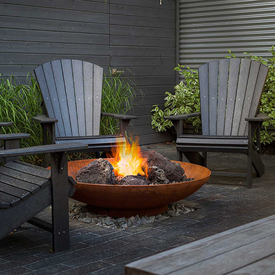 Combustion en acier de Pit Large Rust Heavy Wood de cuvette de feu de Corten de jardin extérieur de patio