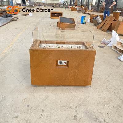 Puits carré en acier extérieur du feu de Pit Rustic Finish Table Top du feu de Corten