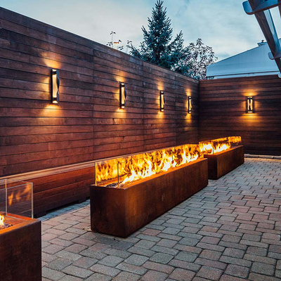 le feu rectangulaire Pit Heater Corten Steel Modern Aesthetic en métal de 1500mm