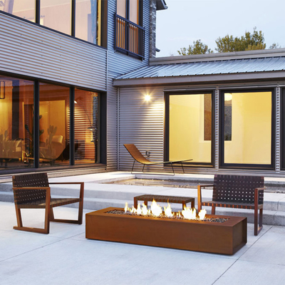 Couleur extérieure en acier de Pit Table With Natural Rusty du feu de Pit Garden Decor Corten Steel du feu