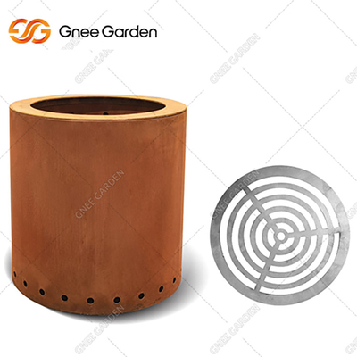 Le feu en acier Pit Outdoor Corten Steel Fire Pit Rusty Wood Burning de Corten