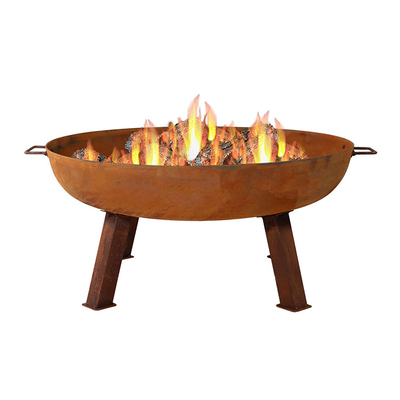 Les puits en acier en acier extérieurs du feu de Pit Wood Burning Garden Decorative Corten du feu roulent