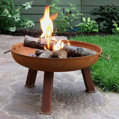 Puits extérieur en acier du feu en bois de Corten Rusty Metal Fire Pit Outdoor de jardin de Gnee