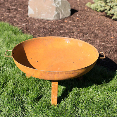 Puits extérieur en acier du feu en bois de Corten Rusty Metal Fire Pit Outdoor de jardin de Gnee
