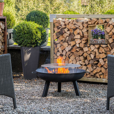 Camping extérieur de décoration de jardin du feu de Corten de sembler rouillé en acier de mine