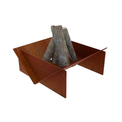 Naturel de chauffage extérieur en acier détachable de Corten Firepit GN-FP-333 rouillé