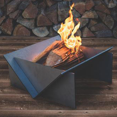 Naturel de chauffage extérieur en acier détachable de Corten Firepit GN-FP-333 rouillé