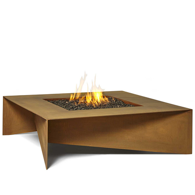 Combustion en bois de Tableau de Rusty Rectangular Corten Steel Fire de 72 pouces