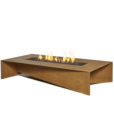 Combustion en bois de Tableau de Rusty Rectangular Corten Steel Fire de 72 pouces