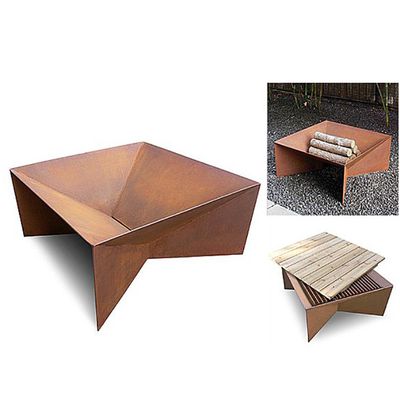Jardin de Gnee le feu en acier rectangulaire Pit Simple For Camping Party de 20 pouces