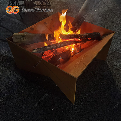Bois de jardin brûlant l'acier Firepit de Corten pour le camping d'arrière-cour