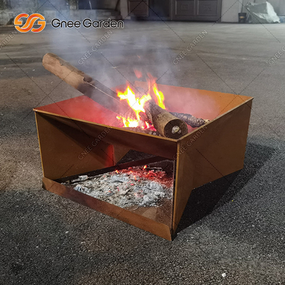 Bois de jardin brûlant l'acier Firepit de Corten pour le camping d'arrière-cour