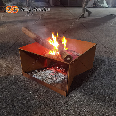 Bois de jardin brûlant l'acier Firepit de Corten pour le camping d'arrière-cour