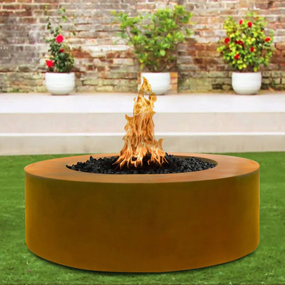 le feu en acier pré rouillé Pit Round Outside Garden de 900mm Corten