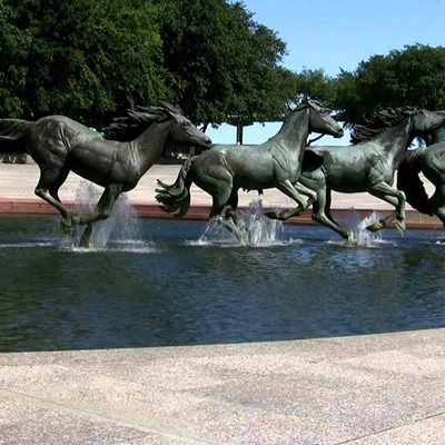 Sculpture en bronze extérieure standard en GV H140cm, statue en bronze de jardin de cheval