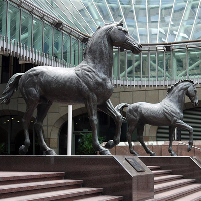Sculpture en bronze extérieure standard en GV H140cm, statue en bronze de jardin de cheval