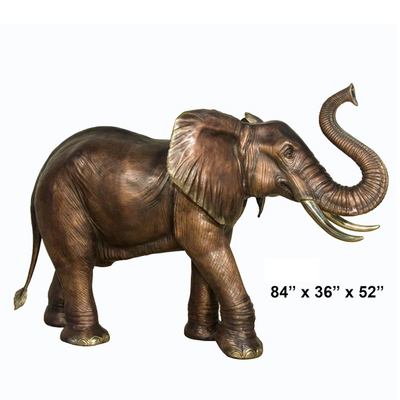 Sculpture en jardin d'éléphant en métal de résistance à la corrosion dans la taille de 200cm