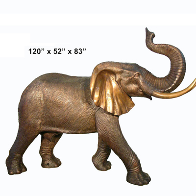 Sculpture en jardin d'éléphant en métal de résistance à la corrosion dans la taille de 200cm