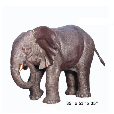 Sculpture en jardin d'éléphant en métal de résistance à la corrosion dans la taille de 200cm