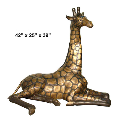 Jardin en bronze de sculpture en bronze réaliste en girafe de H130cm le grand sculpte décoratif