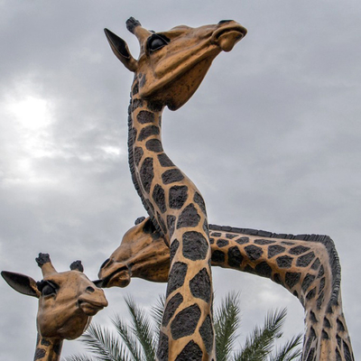 Girafe extérieure grandeur nature de sculpture en bronze en jardin de Gnee la grande a formé adapté aux besoins du client