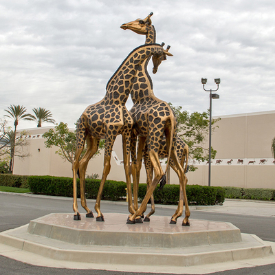 Jardin en bronze de sculpture en bronze réaliste en girafe de H130cm le grand sculpte décoratif