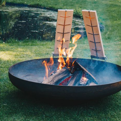 Le feu extérieur en acier brûlant en bois Pit Garden Camping Design de Corten