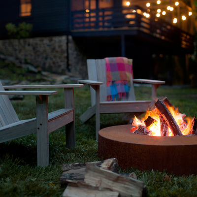 Decprative la grume brûlant le feu en acier Pit Bowl de Corten 70cm