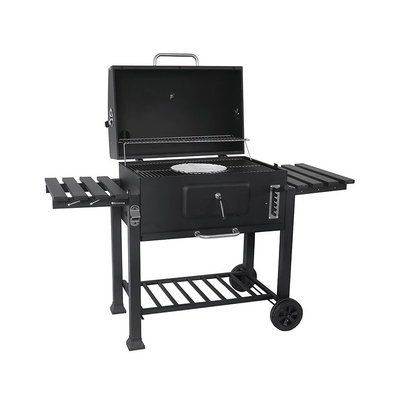 grils à cuire extérieurs portatifs noirs de 115cmx46cm pour le fourneau de barbecue
