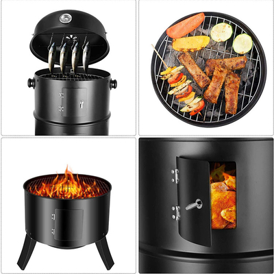 Corten moderne Rusty Camping Barbecue Grill Wood en acier brûlant la cuisson extérieure