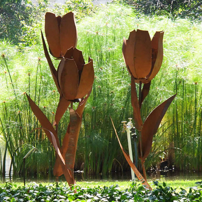Le yard de Tulip Flower Shape Custom Metal de jardin de Gnee sculpte pour l'arrière-cour