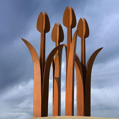 Le yard de Tulip Flower Shape Custom Metal de jardin de Gnee sculpte pour l'arrière-cour