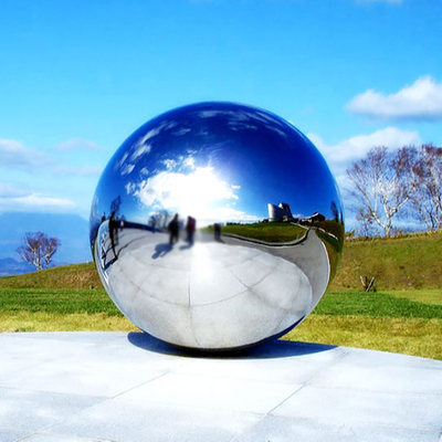 Sculpture moderne en métal de sculpture en miroir de jardin de sphère de H250cm extérieure